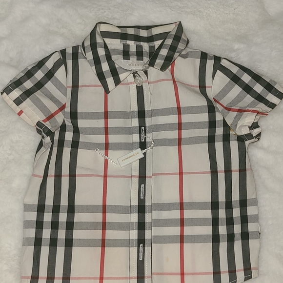 infant burberry shirt